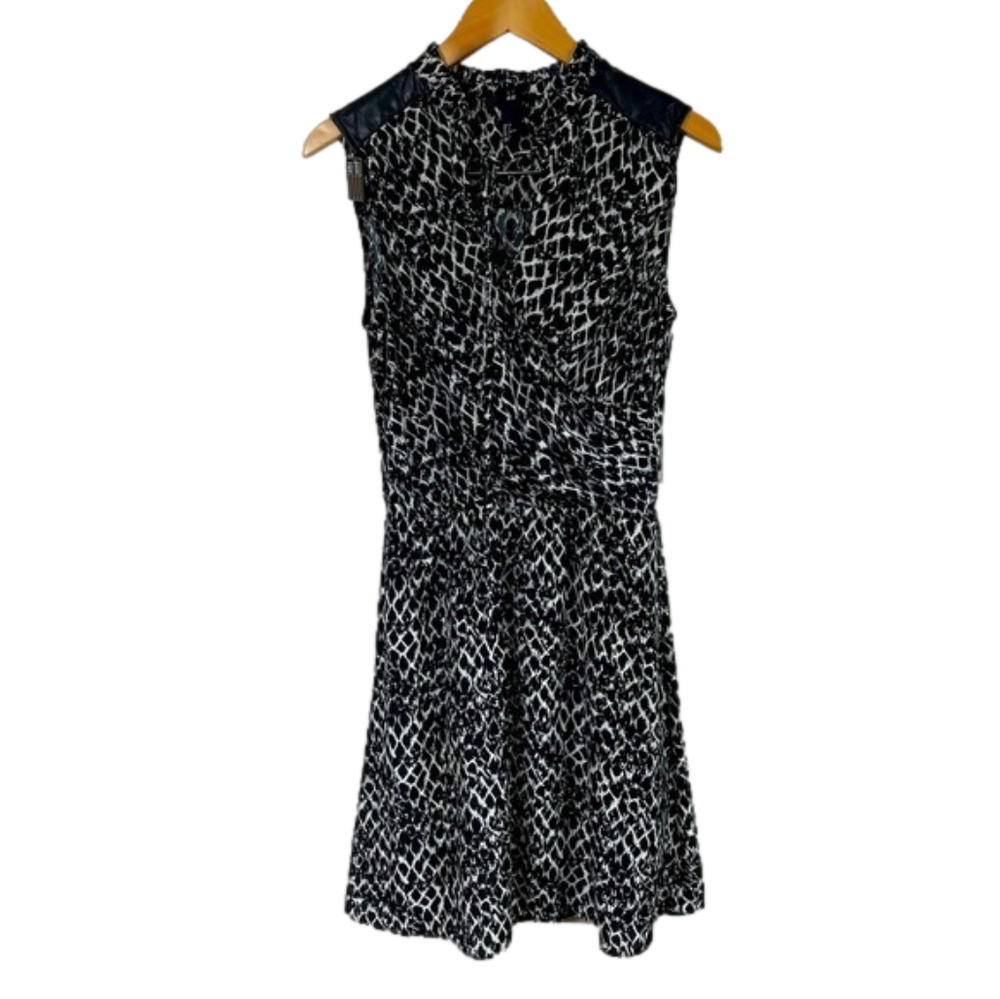 H&m Snakeskin and Faux Leather Dress